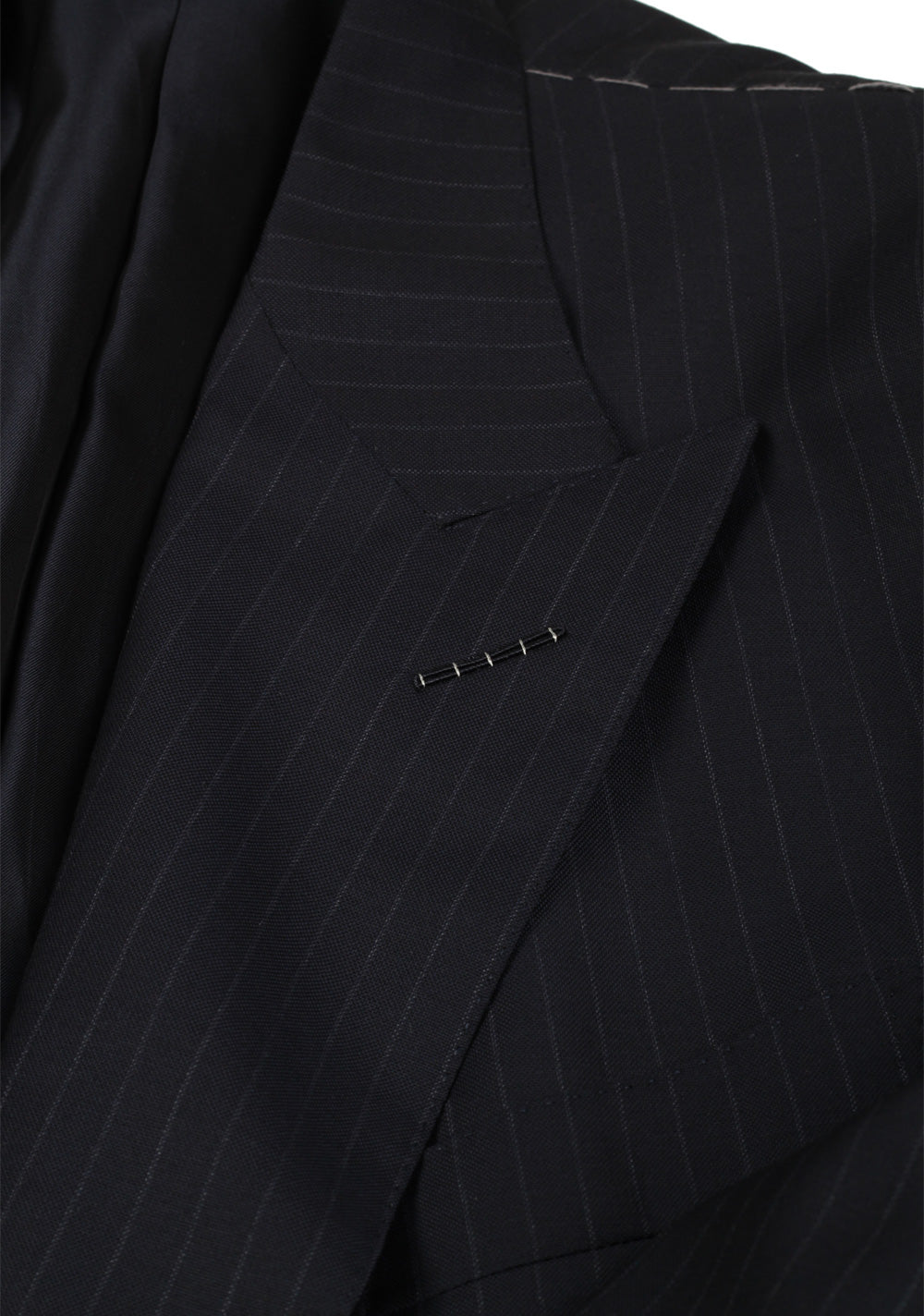 TOM FORD Shelton Blue Striped Double Breasted Suit Size 48 / 38R U.S.