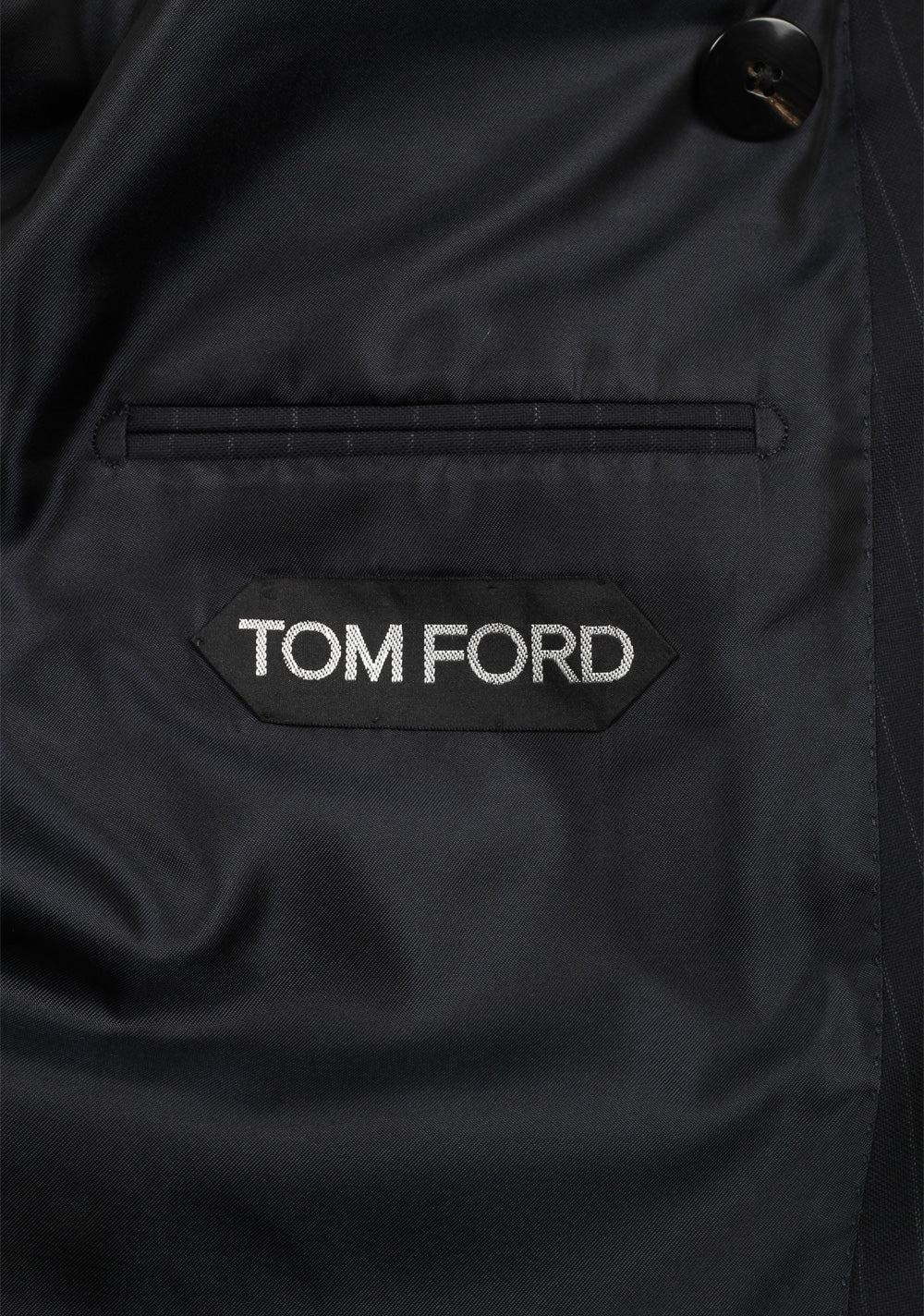 TOM FORD Shelton Blue Striped Double Breasted Suit Size 48 / 38R U.S.