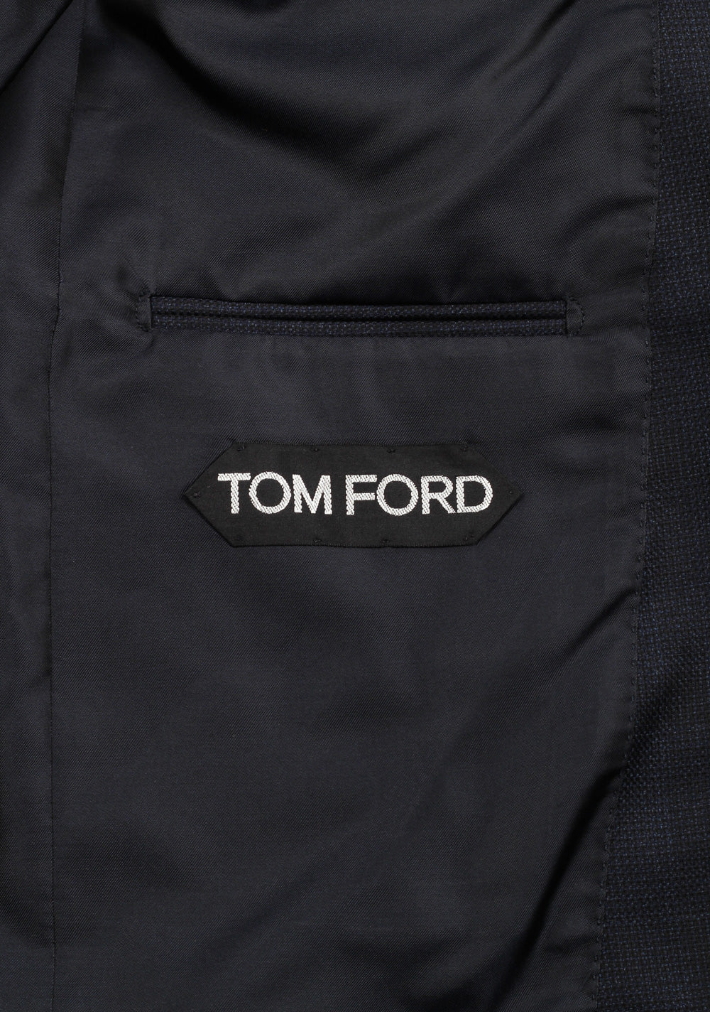 TOM FORD Shelton Checked Blue Suit Size 48 / 38R U.S. In Wool Silk