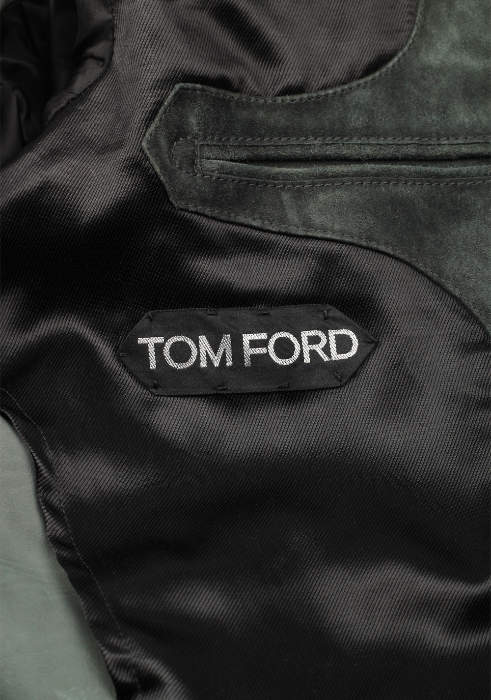 TOM FORD Green Cashmere Sartorial Leather Suede Jacket Coat Size 52 / 42R U.S.