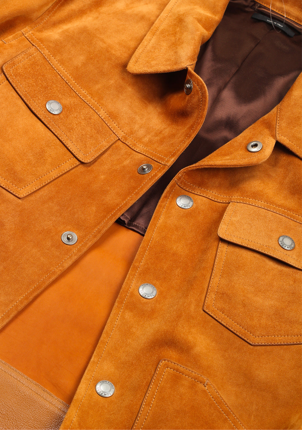 TOM FORD Brown Cashmere Suede Western Jacket Size 48 / 38R U.S. Outerwear