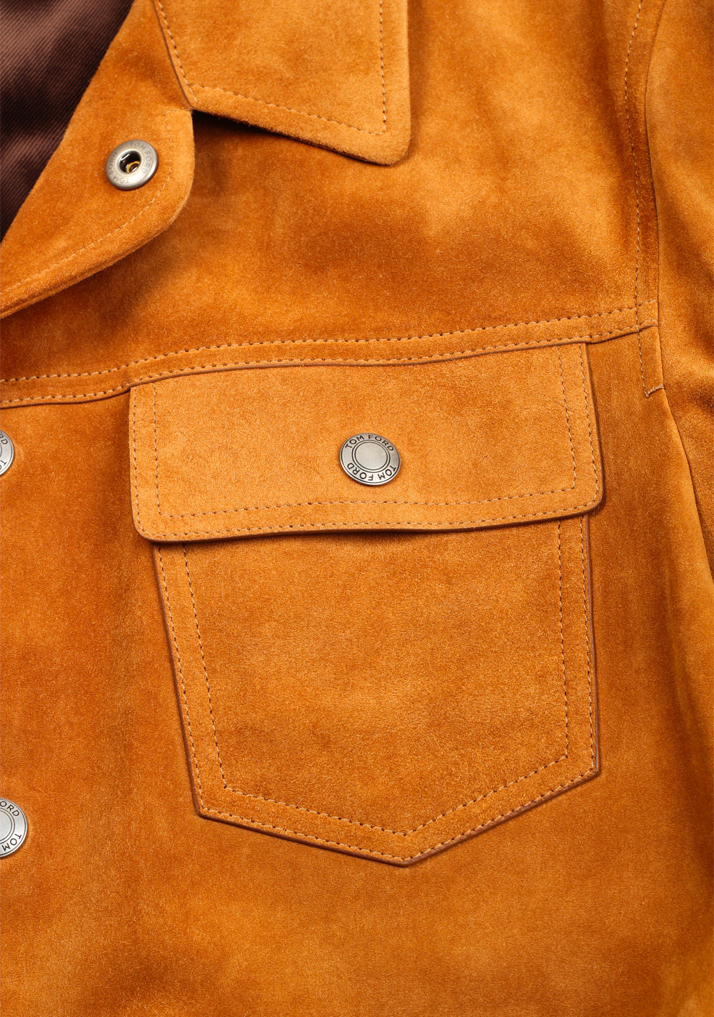TOM FORD Brown Cashmere Suede Western Jacket Size 48 / 38R U.S. Outerwear