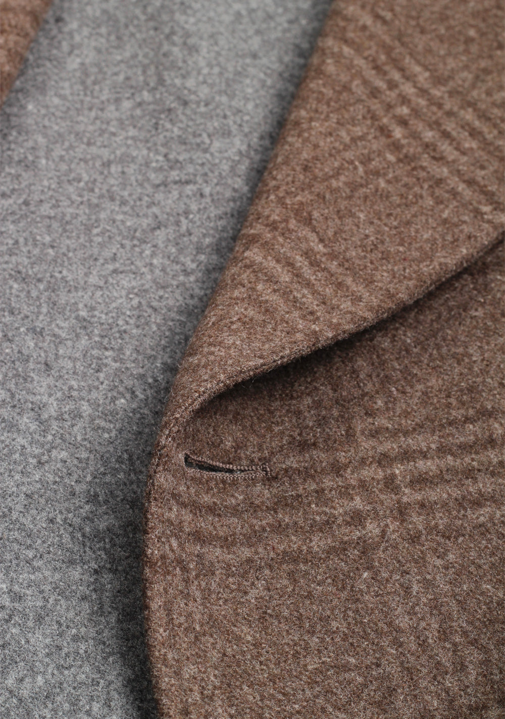 Ermenegildo Zegna Brown Checked Pea Coat Size 50 / 40R U.S.