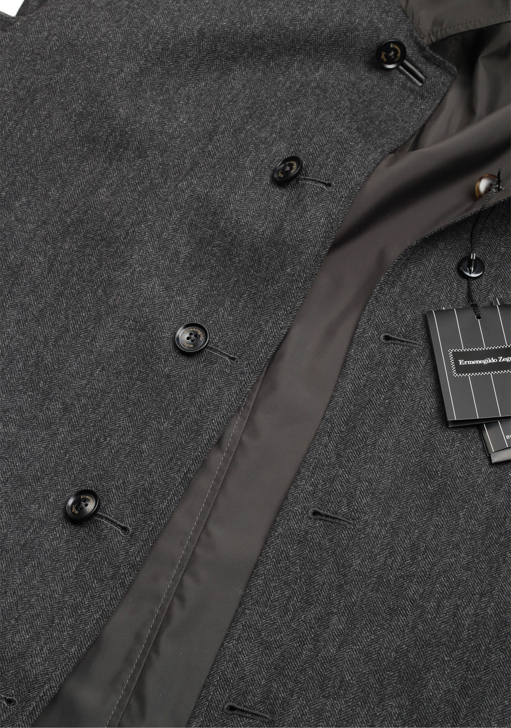 Ermenegildo Zegna Gray Reversible Coat Size 50 / 40R U.S.