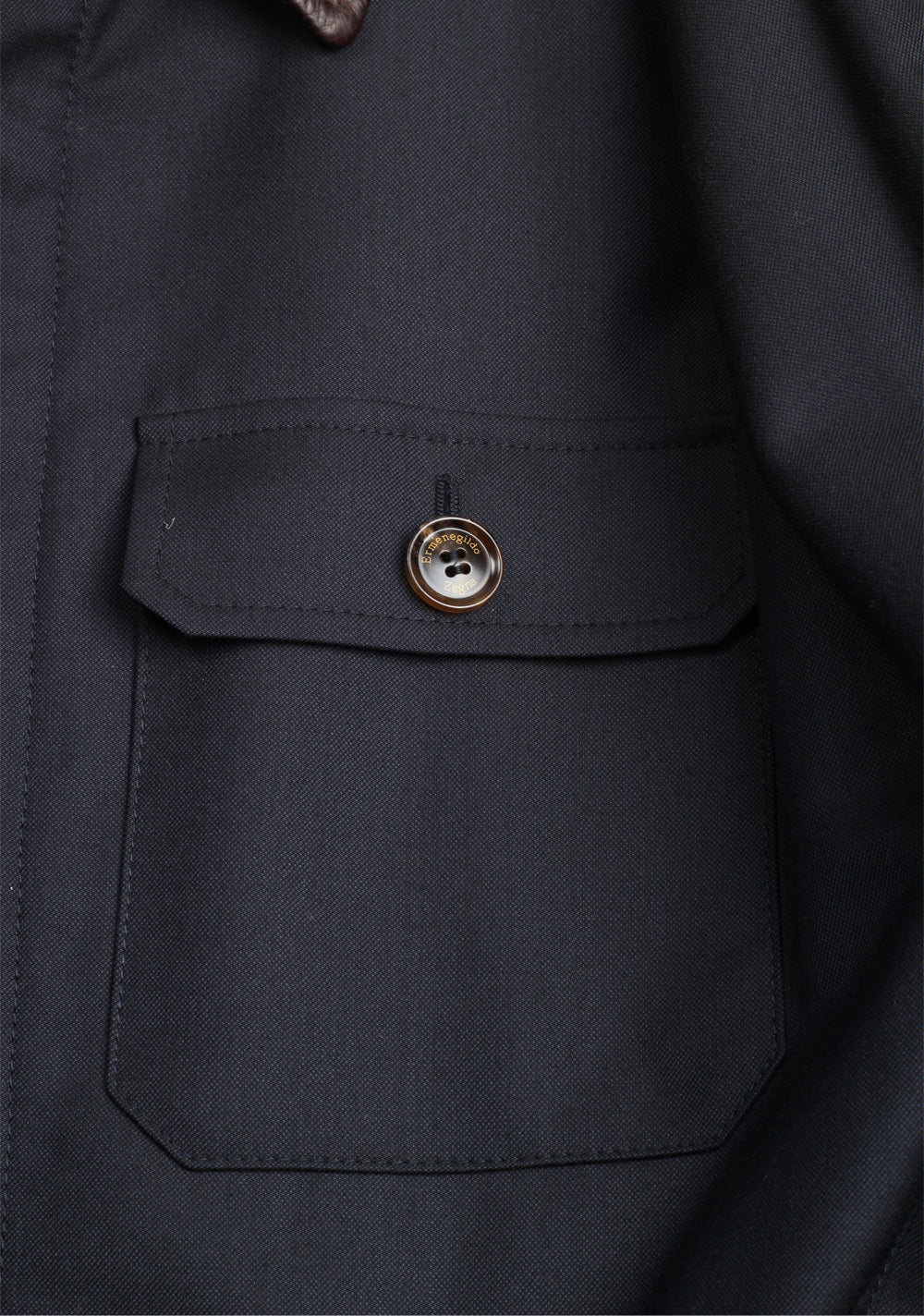 Ermenegildo Zegna Blue Field Coat Size 50 / 40R U.S.