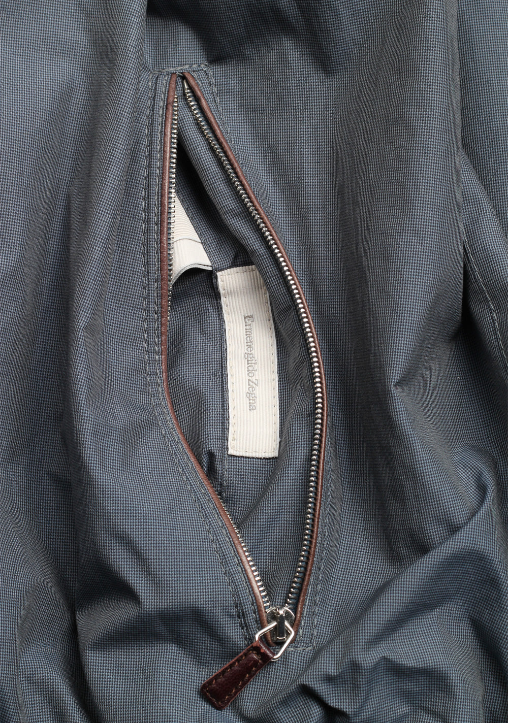 Ermenegildo Zegna Brown Reversible Bomber Leather Coat Size 50 / 40R U.S.