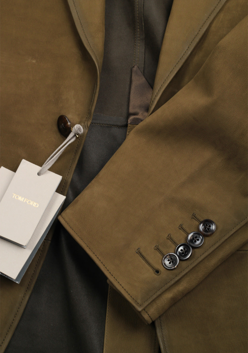 TOM FORD Cashmere Sartorial Leather Jacket Coat