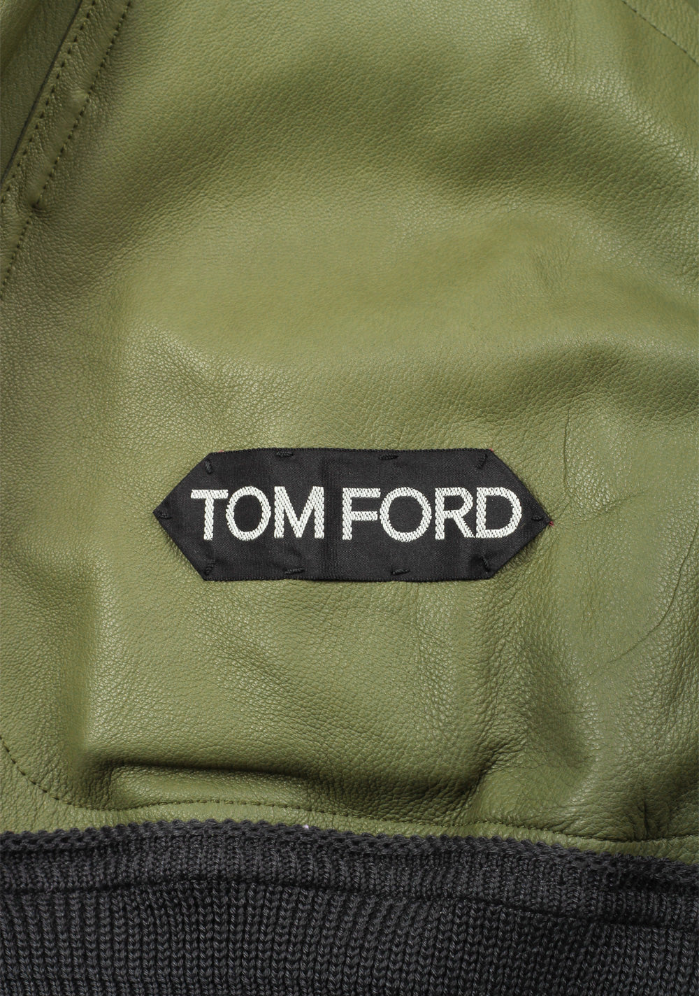 TOM FORD Green Lamb Leather Suede Jacket Coat Size 54 / 44R U.S. Outerwear