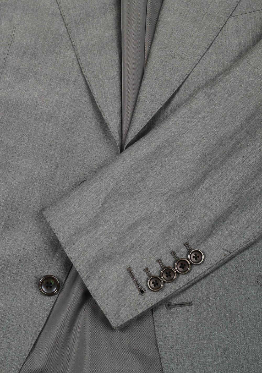 TOM FORD Shelton Gray Suit Size 46 / 36R U.S. In Linen Silk
