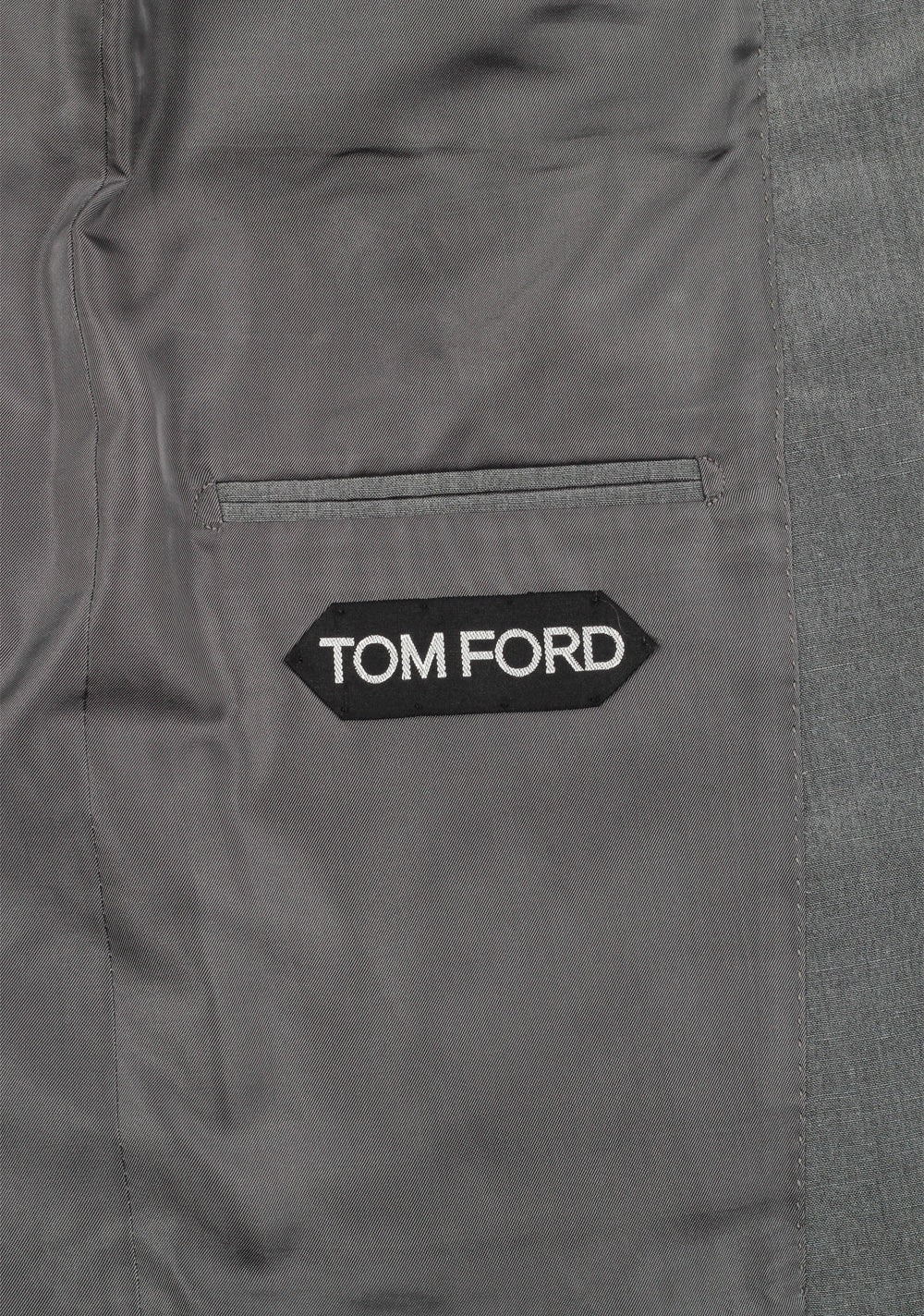 TOM FORD Shelton Gray Suit Size 46 / 36R U.S. In Linen Silk