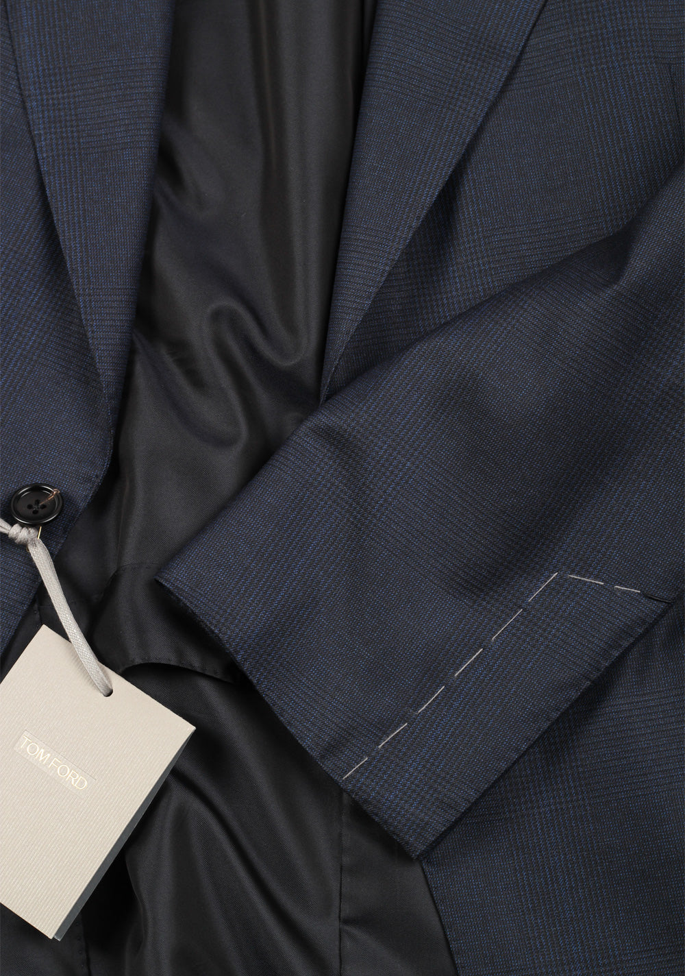TOM FORD Shelton Checked Blue Suit