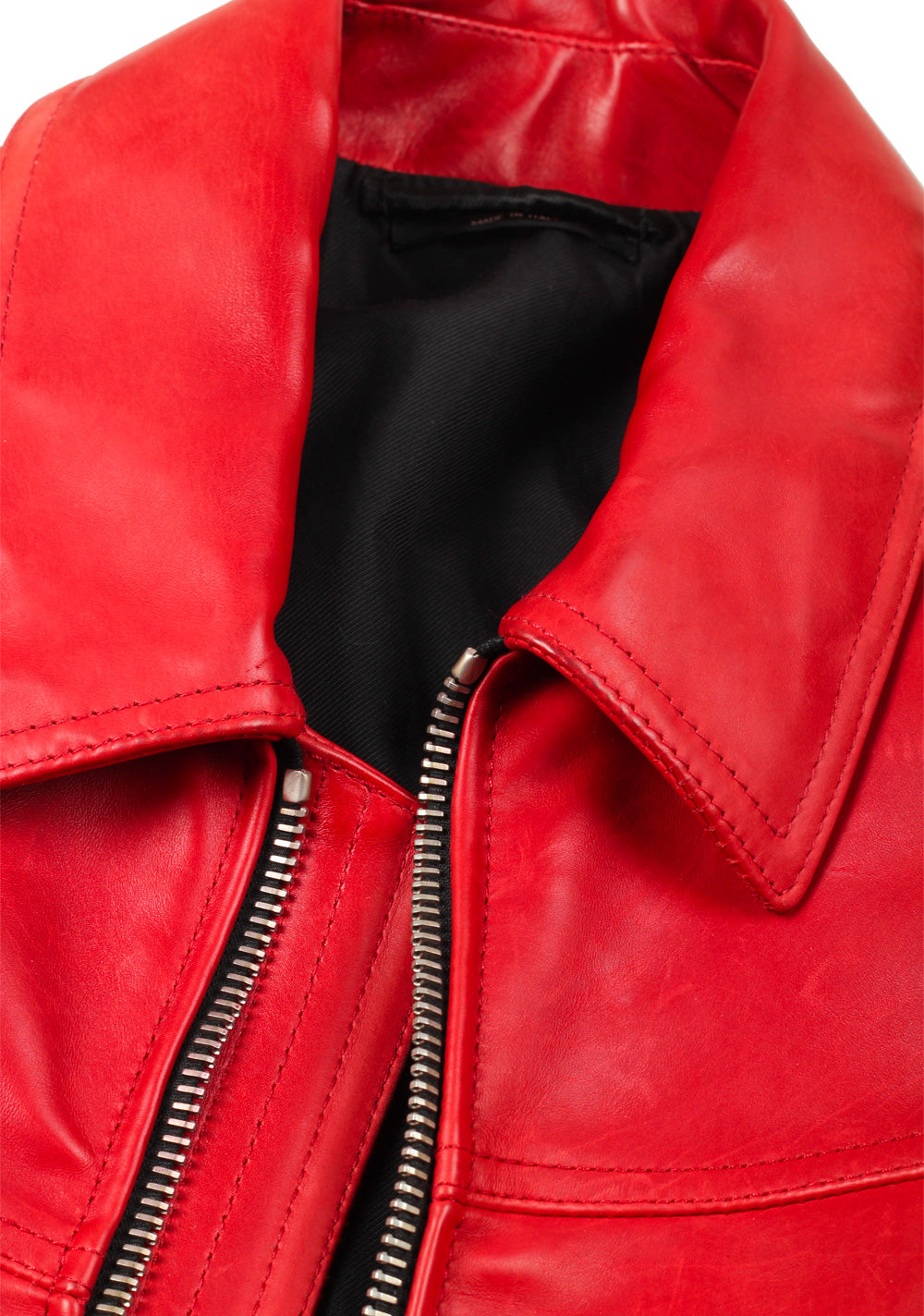 TOM FORD Red Leather Jacket Coat Size 48 / 38R U.S. Outerwear