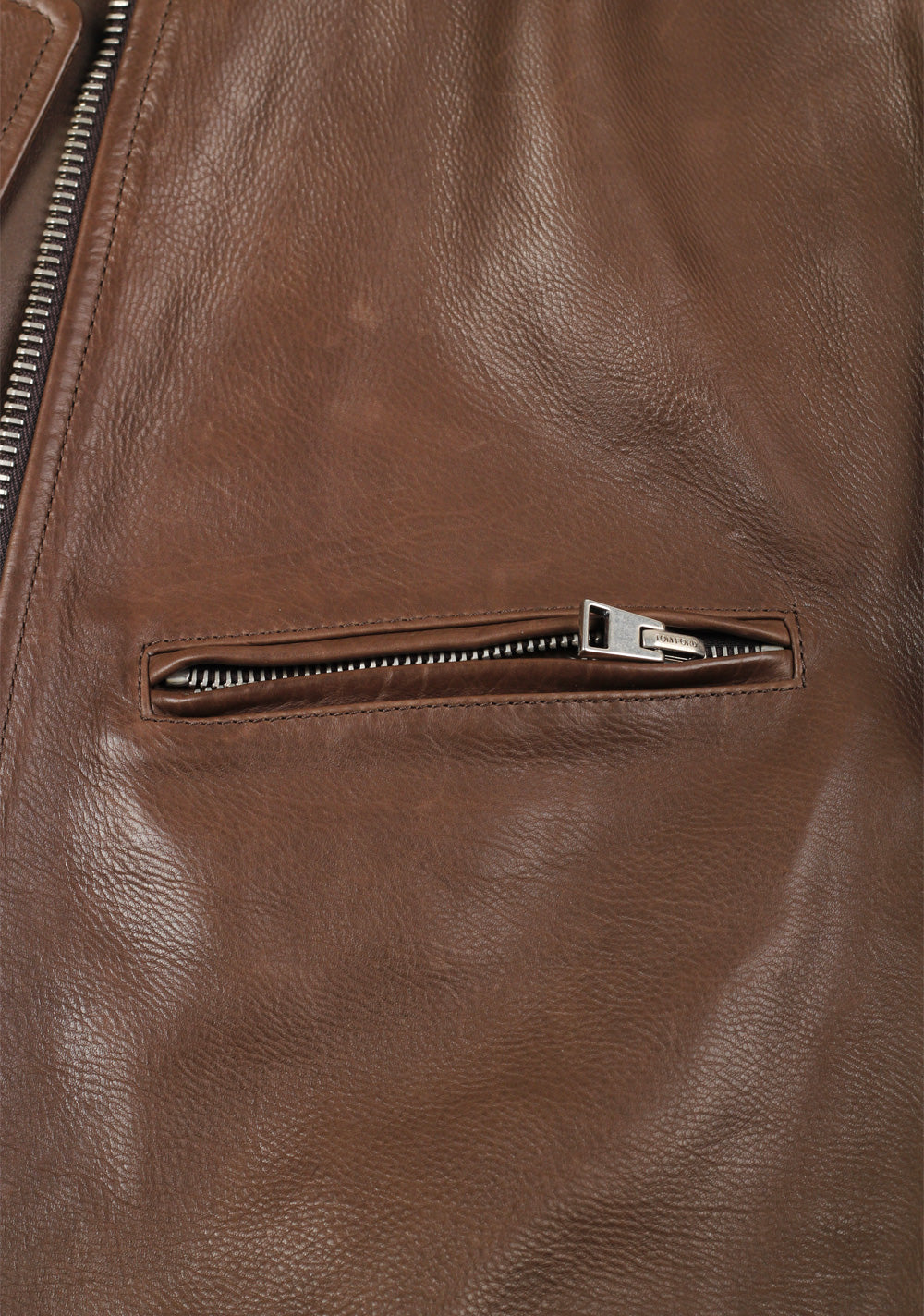 TOM FORD Brown Leather Jacket Coat Size 48 / 38R U.S.