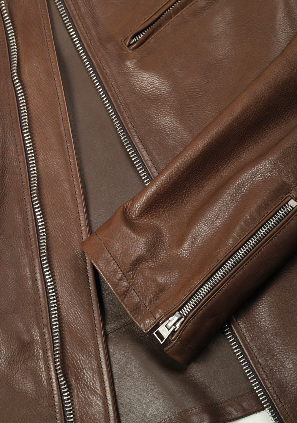 TOM FORD Brown Leather Jacket Coat Size 48 / 38R U.S.