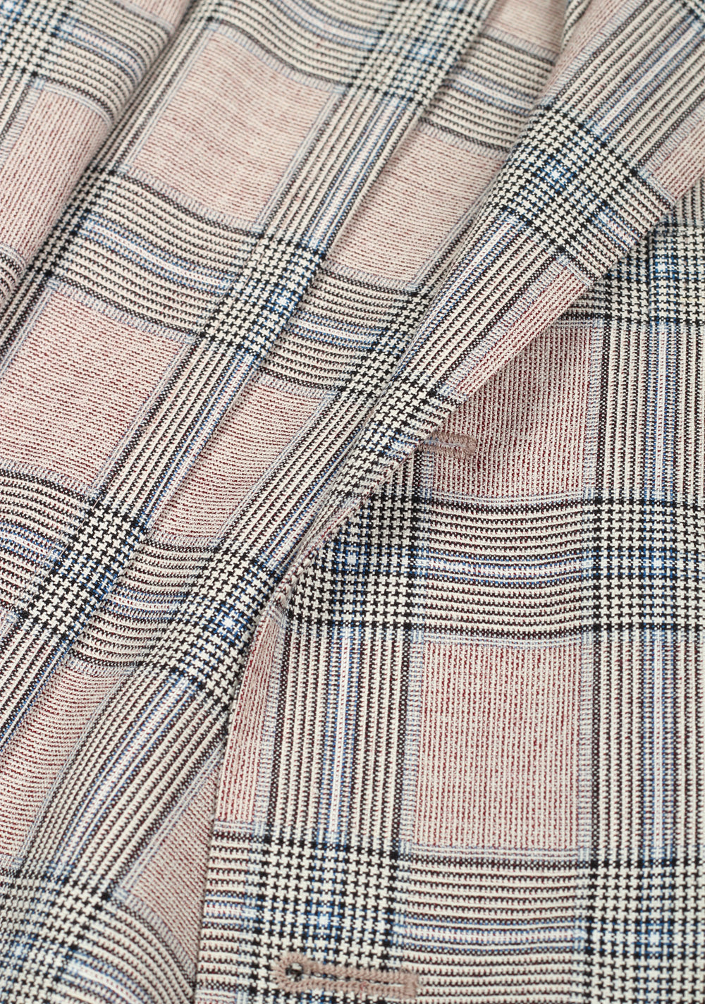 Boglioli K Jacket Beige Checked Suit Size 48 / 38R U.S.