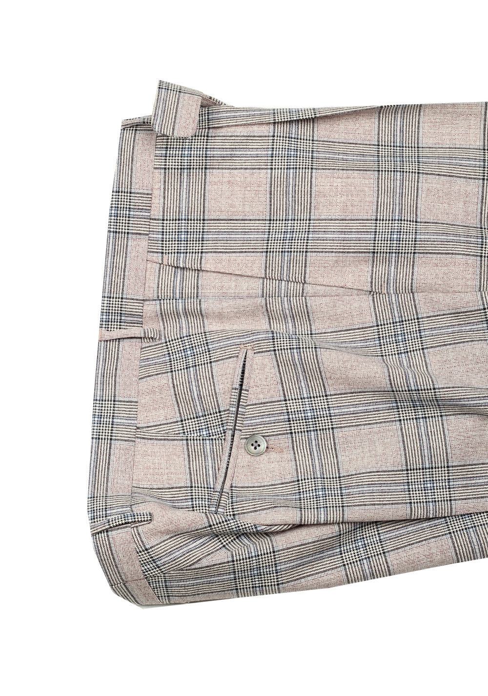 Boglioli K Jacket Beige Checked Suit Size 48 / 38R U.S.