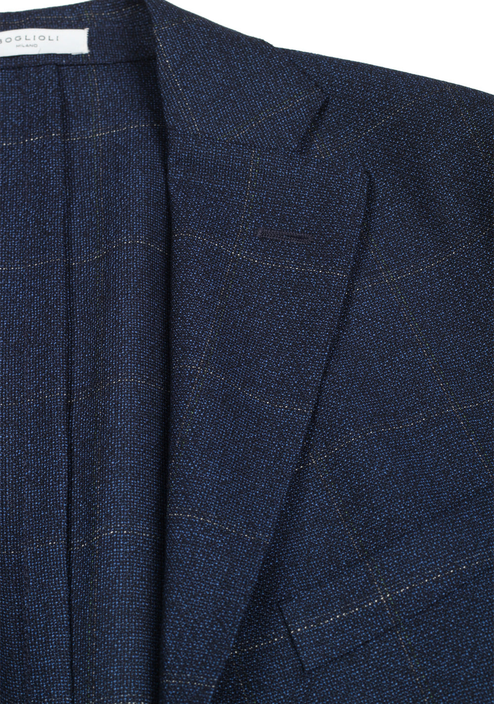 Boglioli K Jacket Blue Checked Suit Size 48 / 38R U.S.