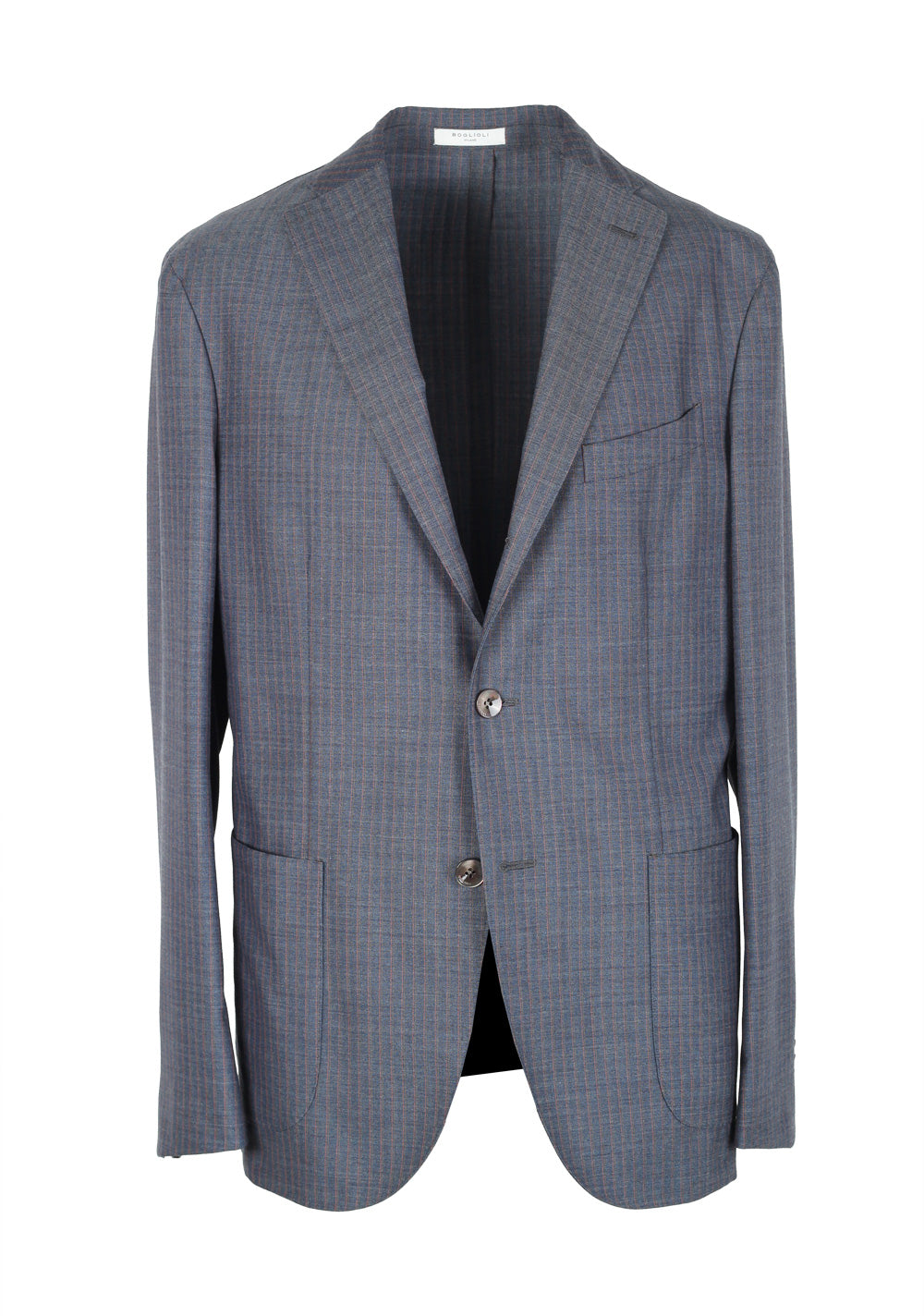 Boglioli K Jacket Blue Striped Suit Size 50 / 40R U.S.