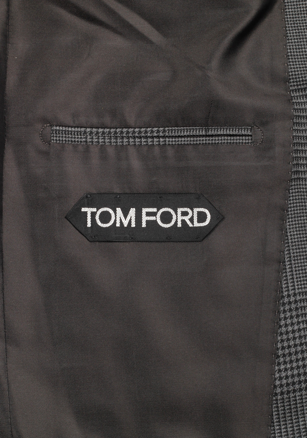 TOM FORD Shelton Checked Gray Suit Size 44C / 34S U.S.