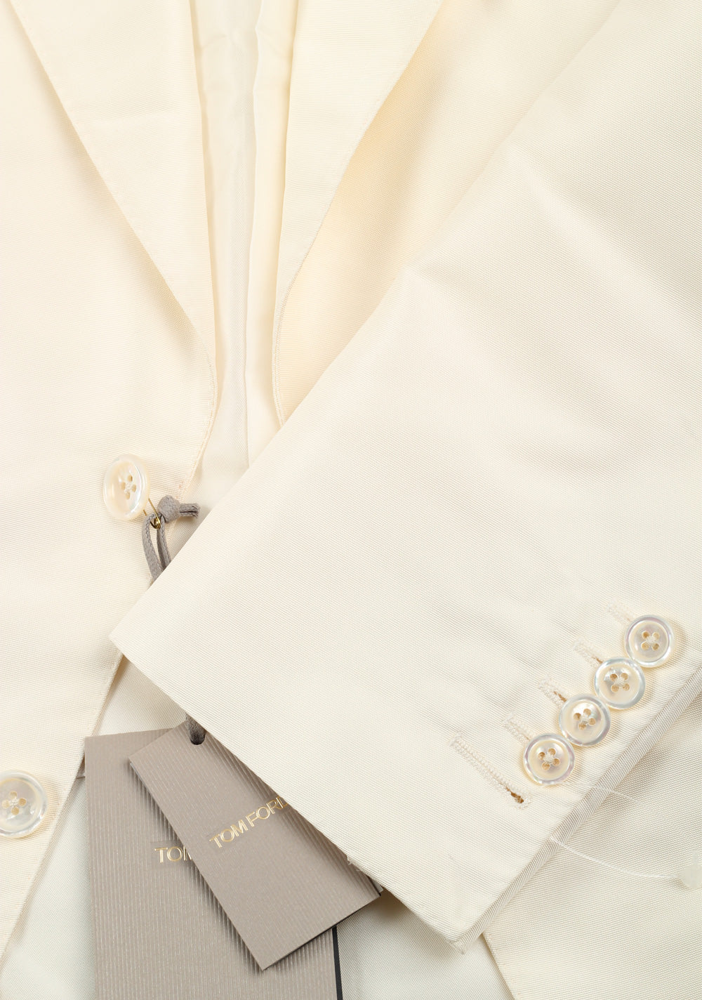 TOM FORD Shelton Off White Sport Coat In Silk