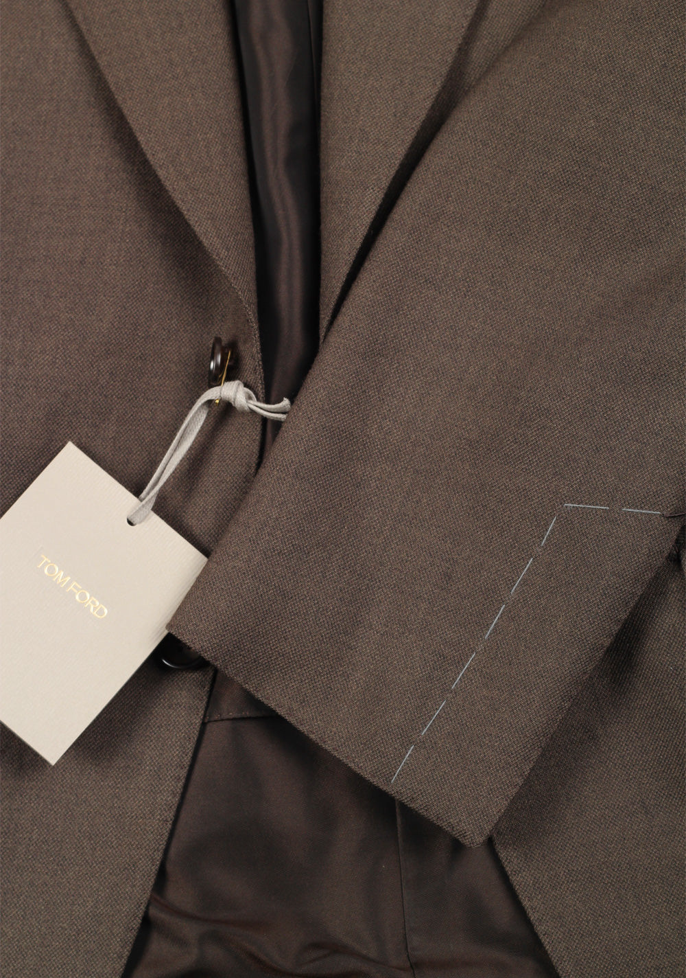 TOM FORD Shelton Solid Brown Suit Size 44C / 34S U.S.