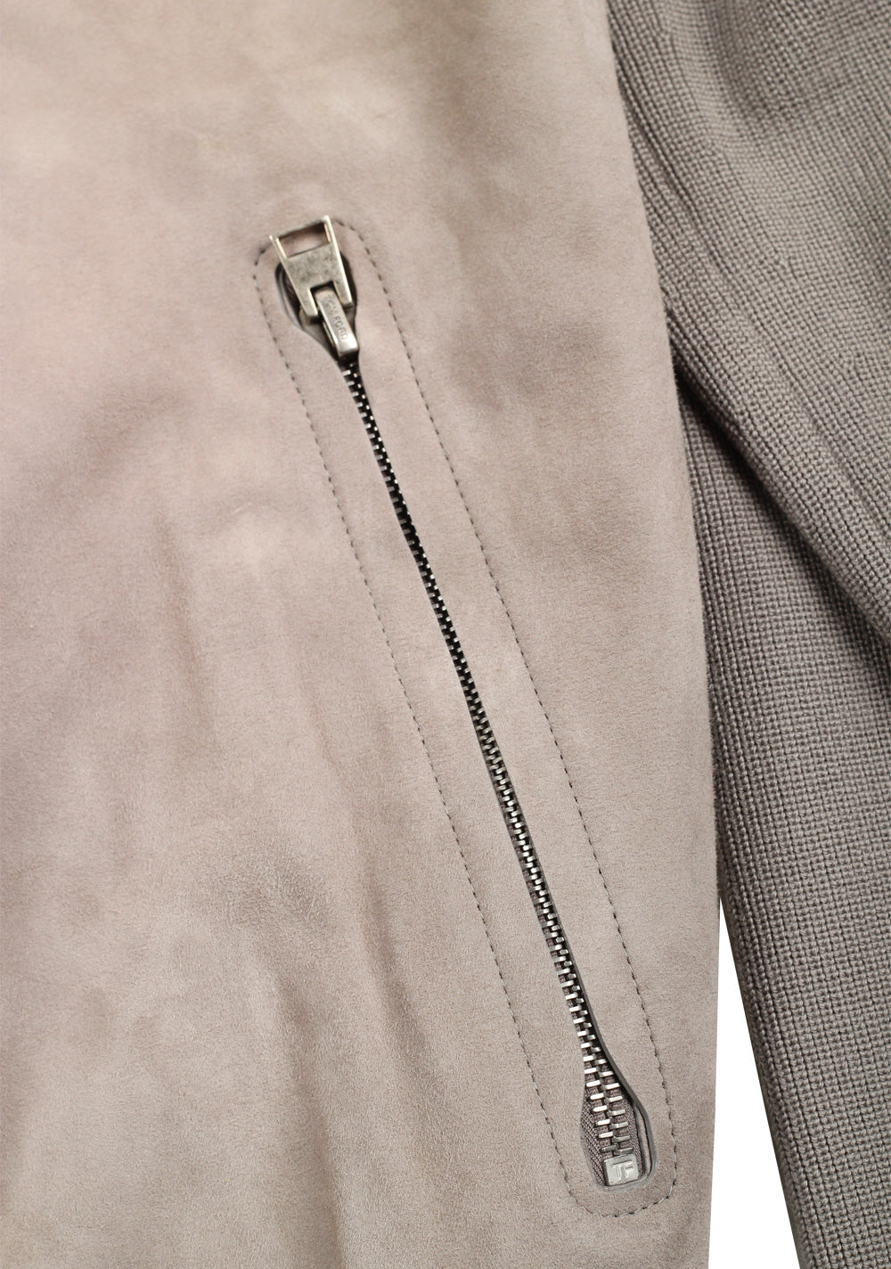 TOM FORD Beige Knitted Sleeve Bomber Jacket  Size 52 / 42R U.S.
