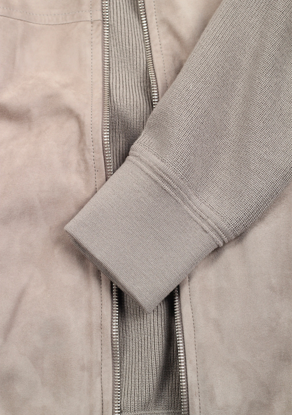 TOM FORD Beige Knitted Sleeve Bomber Jacket  Size 52 / 42R U.S.