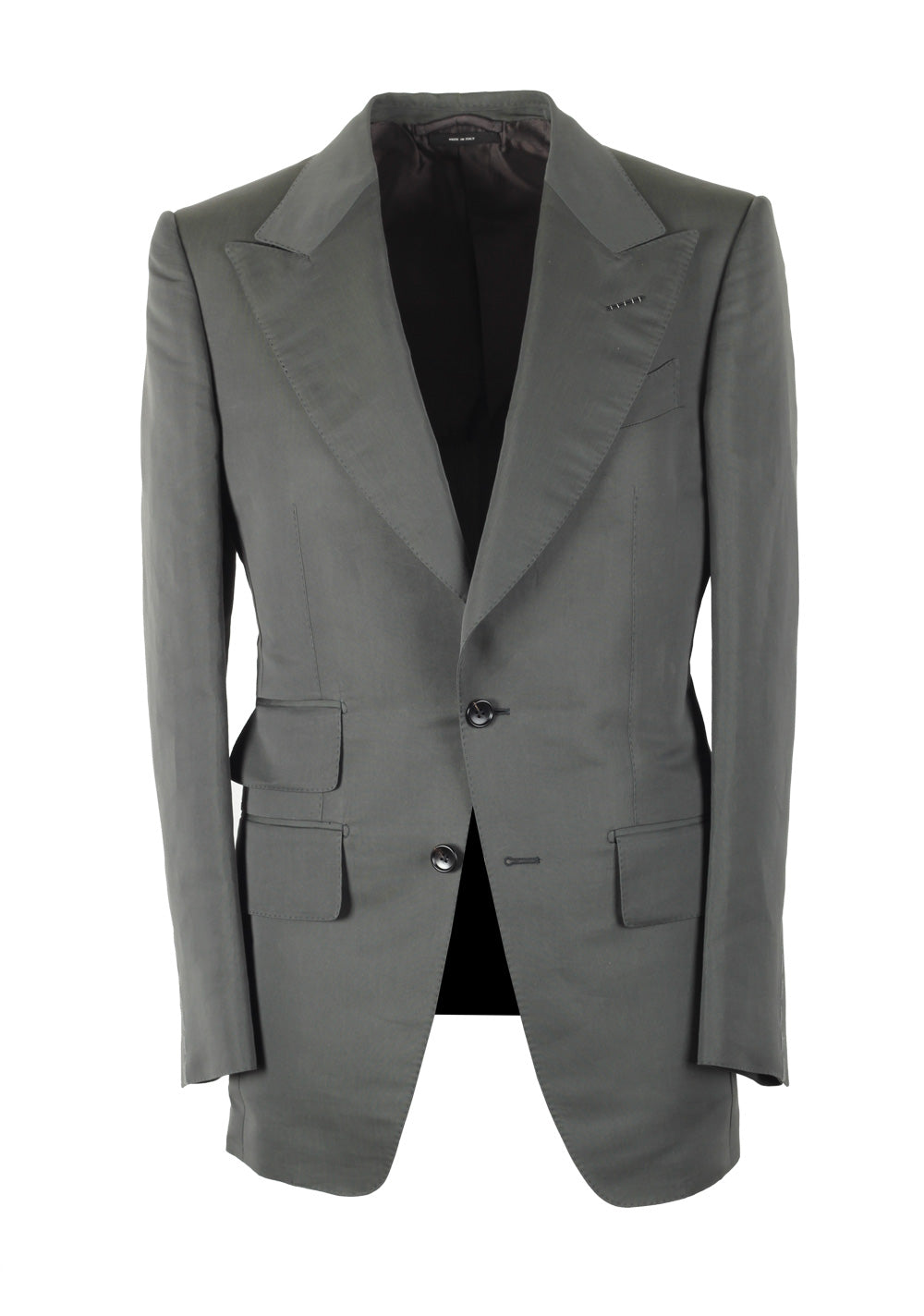 TOM FORD Atticus Green Sport Coat Size 44 / 34R U.S. In Cotton Silk