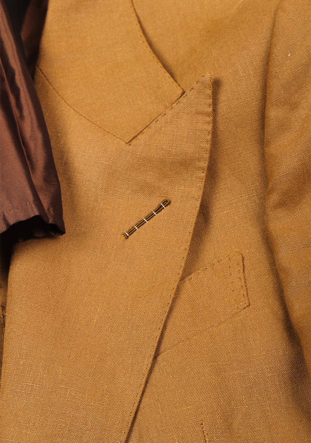 TOM FORD Shelton Brown Linen Sport Coat Size 44C / 34S U.S.