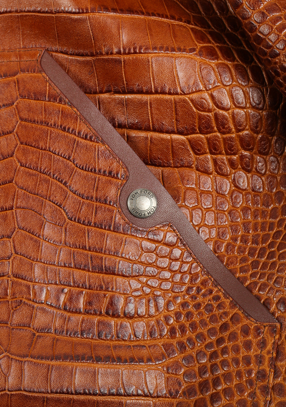 TOM FORD Crocodile Embossed Hooded Jacket Coat