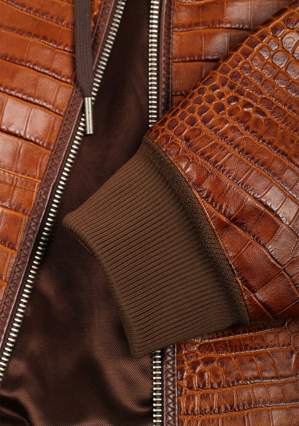 TOM FORD Crocodile Embossed Hooded Jacket Coat