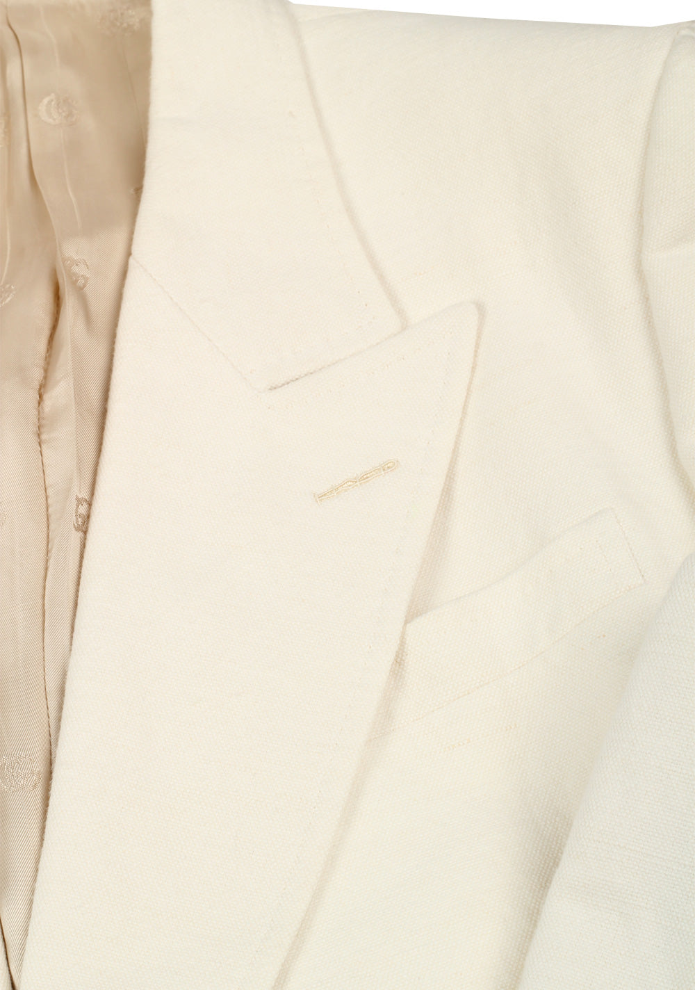 Gucci Off White Double Breasted Signature Sport Coat