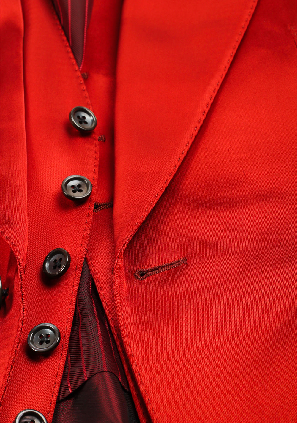 TOM FORD Atticus Red 3 Piece Suit Size 46 / 36R U.S.