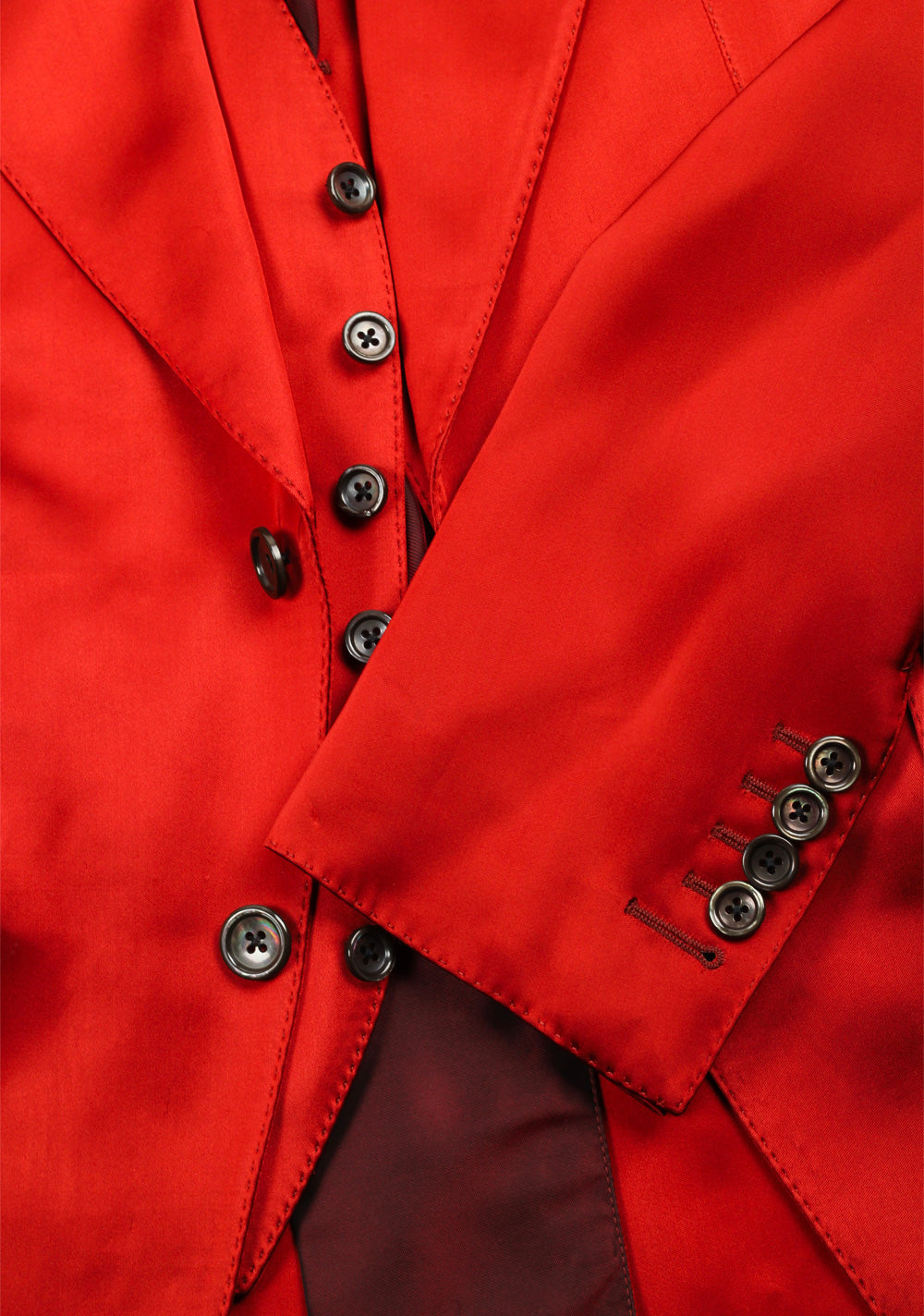 TOM FORD Atticus Red 3 Piece Suit Size 46 / 36R U.S.