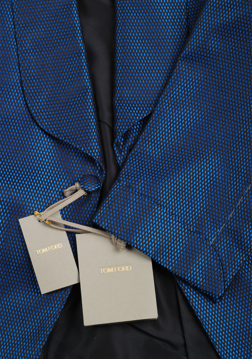 TOM FORD O'Connor Shawl Collar Blue Cocktail Dinner Jacket Size 50 / 40R U.S. Fit Y