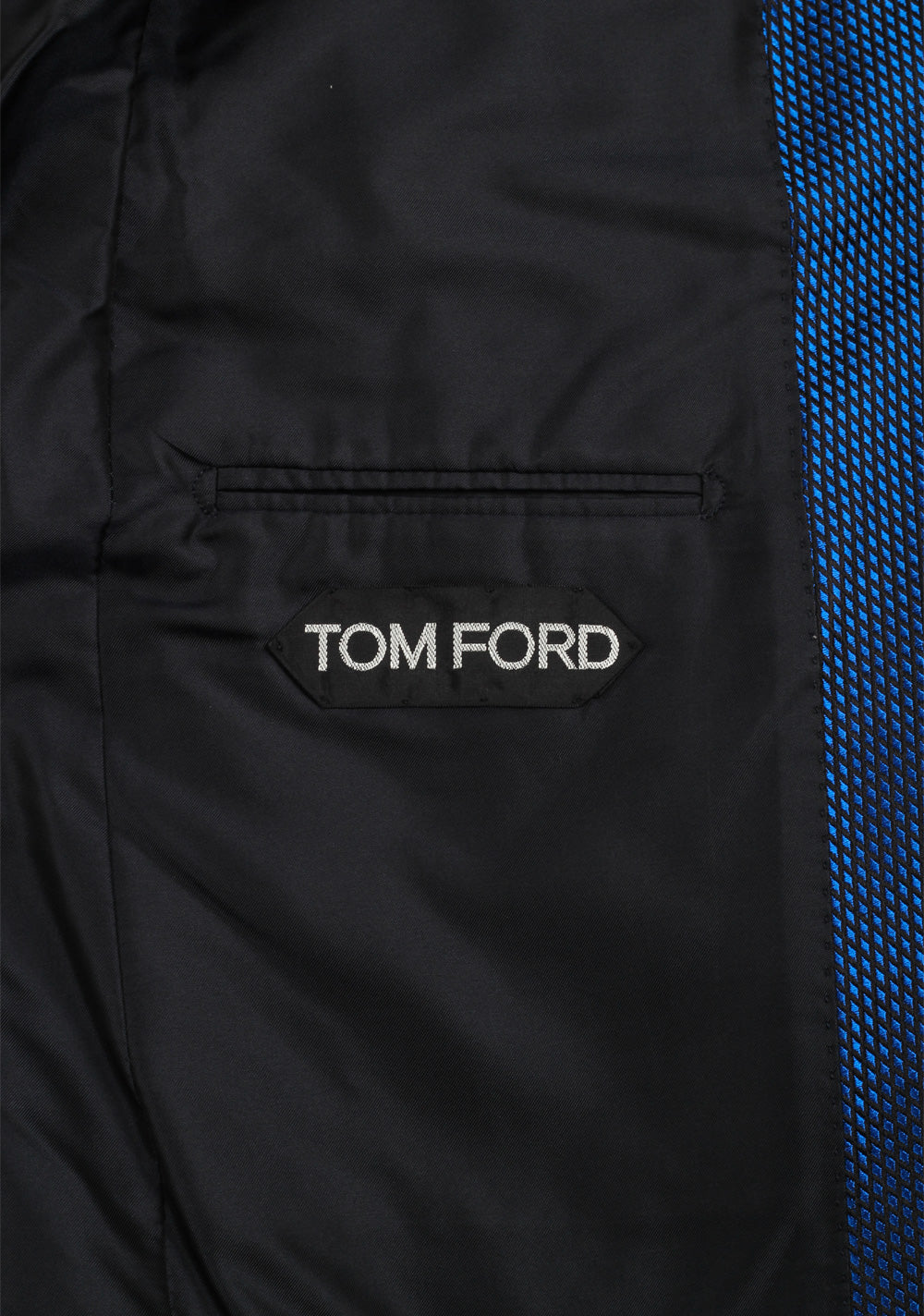 TOM FORD O'Connor Shawl Collar Blue Cocktail Dinner Jacket Size 50 / 40R U.S. Fit Y