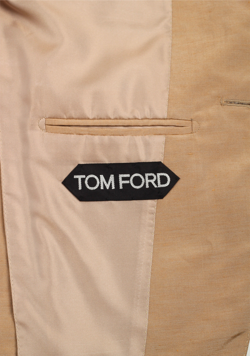 TOM FORD Shelton Beige Sport Coat Size 44 / 34R In Silk Linen