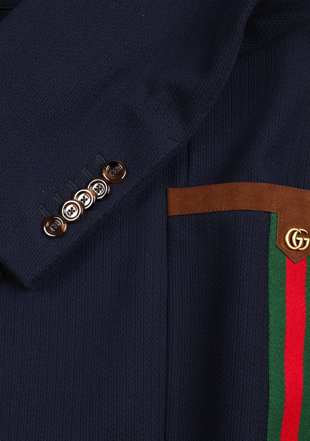Gucci Blue Cotton Jersey Sport Coat
