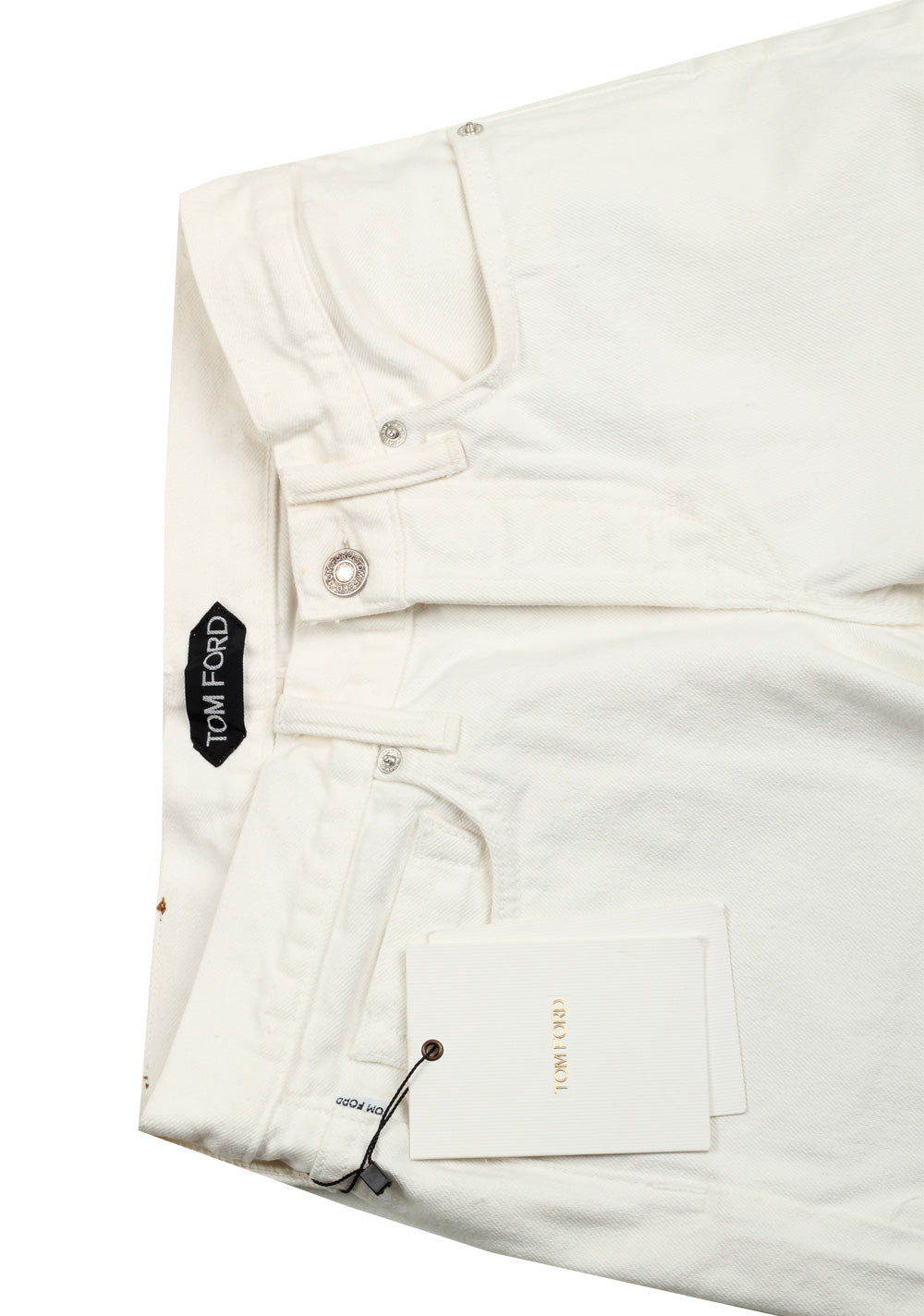 TOM FORD Off White Slim Fit Jeans TFD001