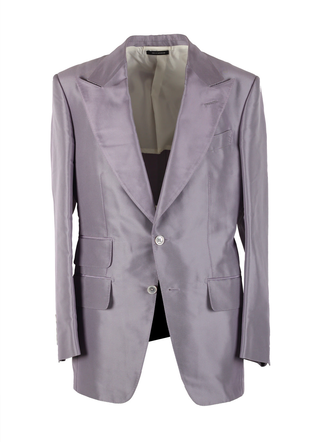 TOM FORD Atticus Lilac Silk Suit Size 46 / 36R U.S.
