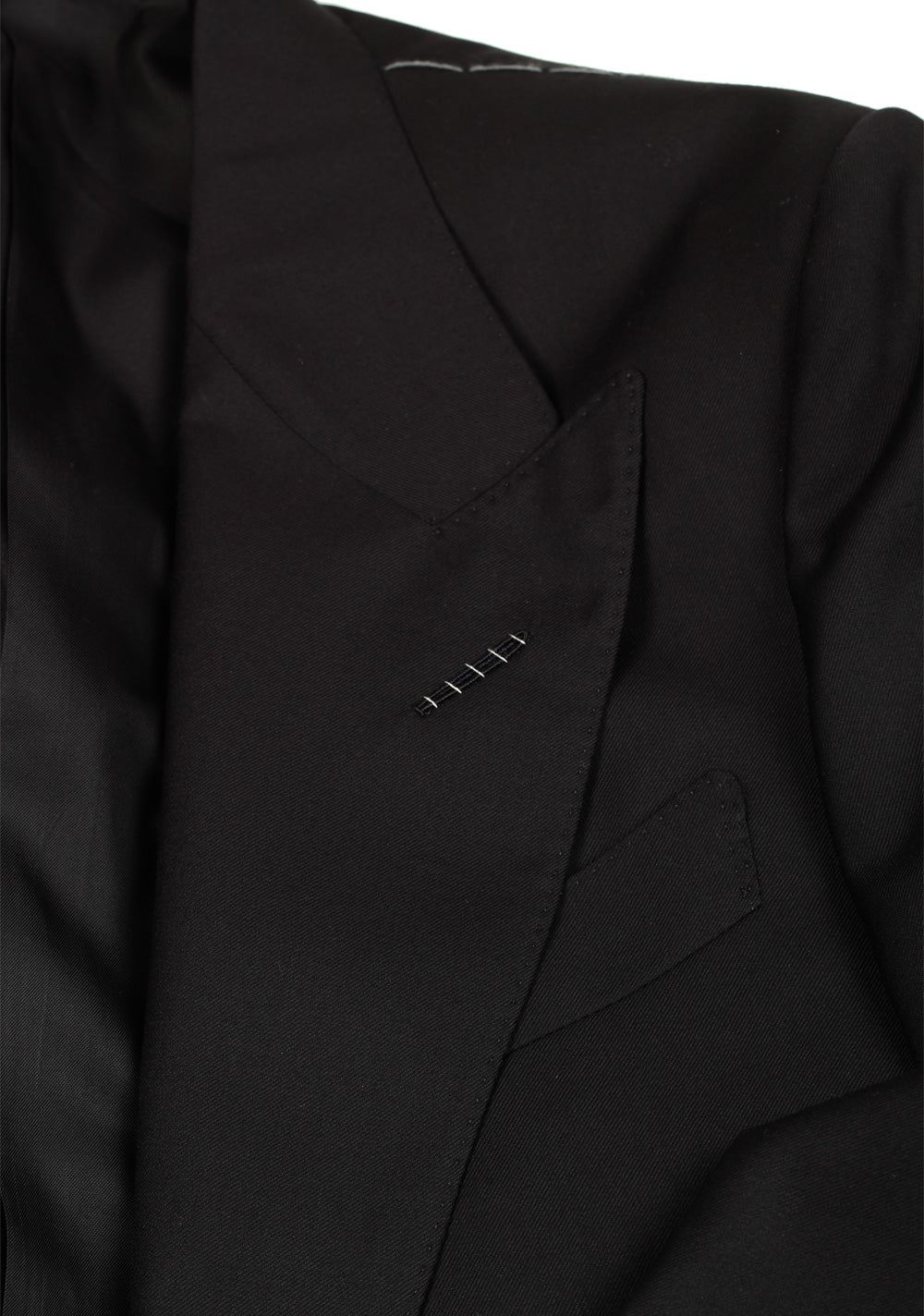 TOM FORD Shelton Solid Black Suit Size 46 / 36R U.S. In Wool