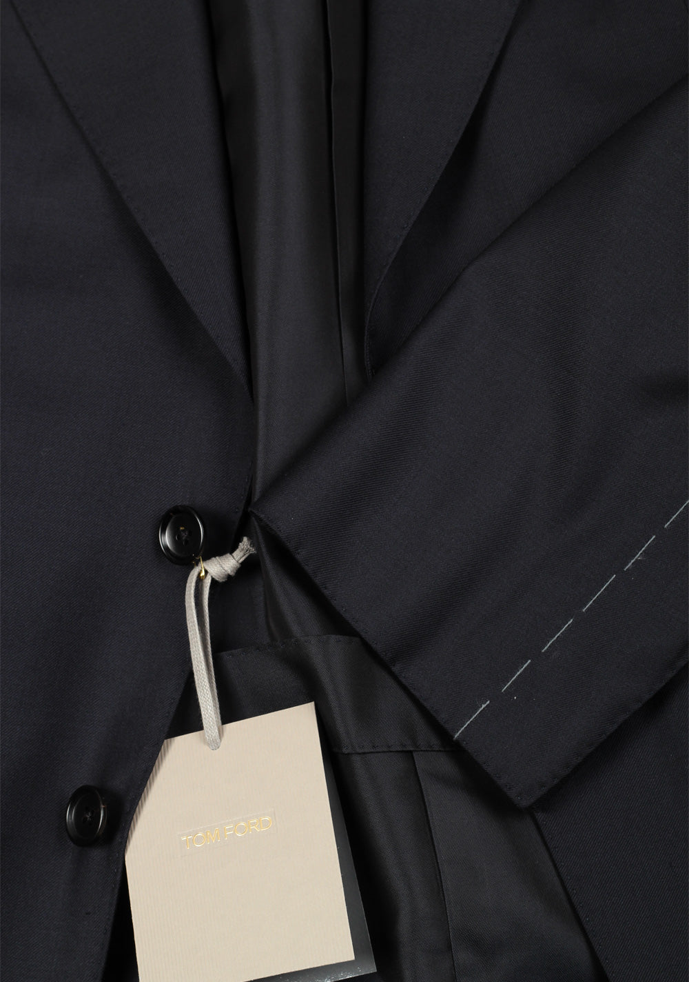TOM FORD Shelton Solid Blue Suit Size 48 / 38R U.S. In Wool
