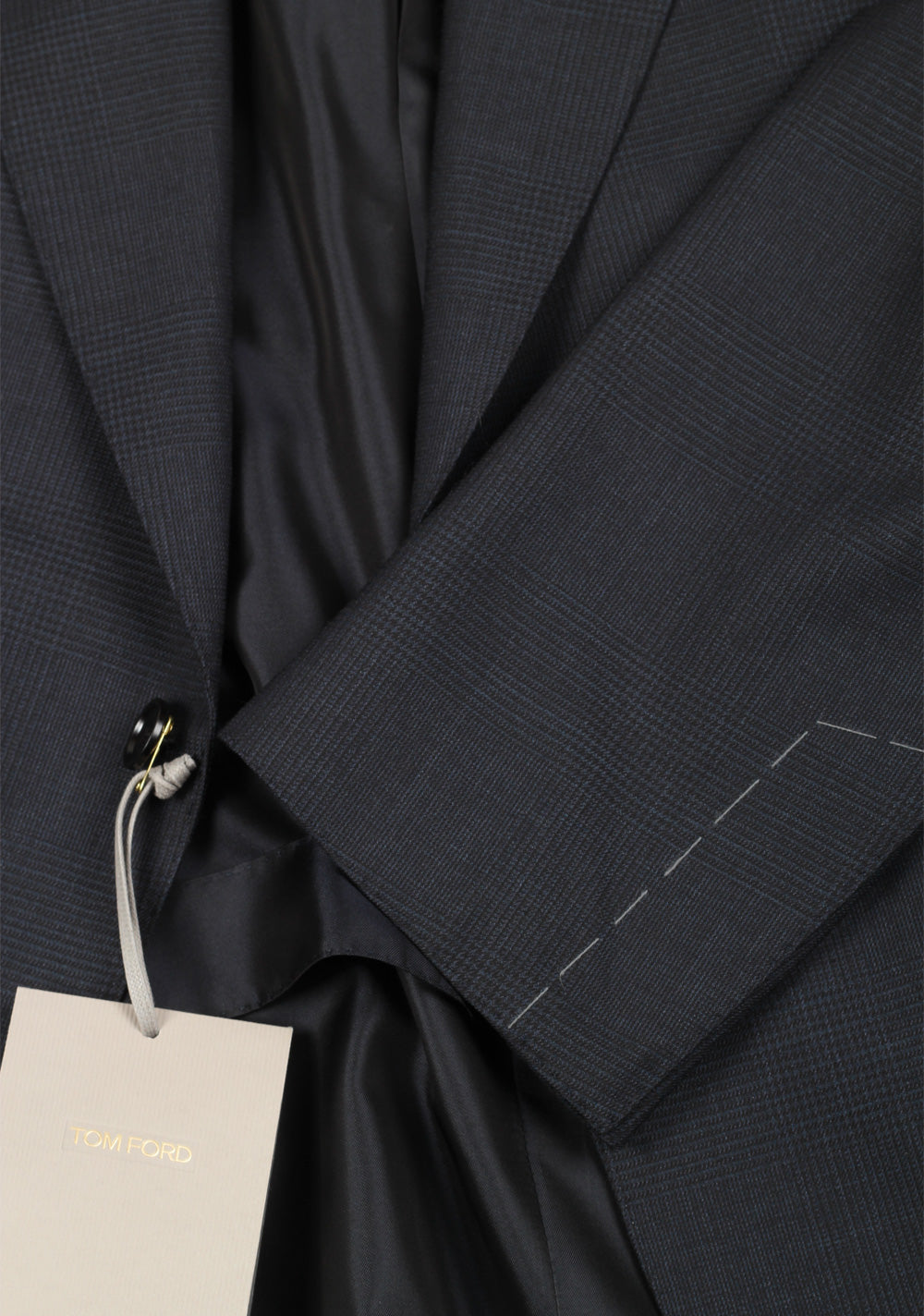 TOM FORD Shelton Blue Checked Suit Size 54 / 44R U.S.