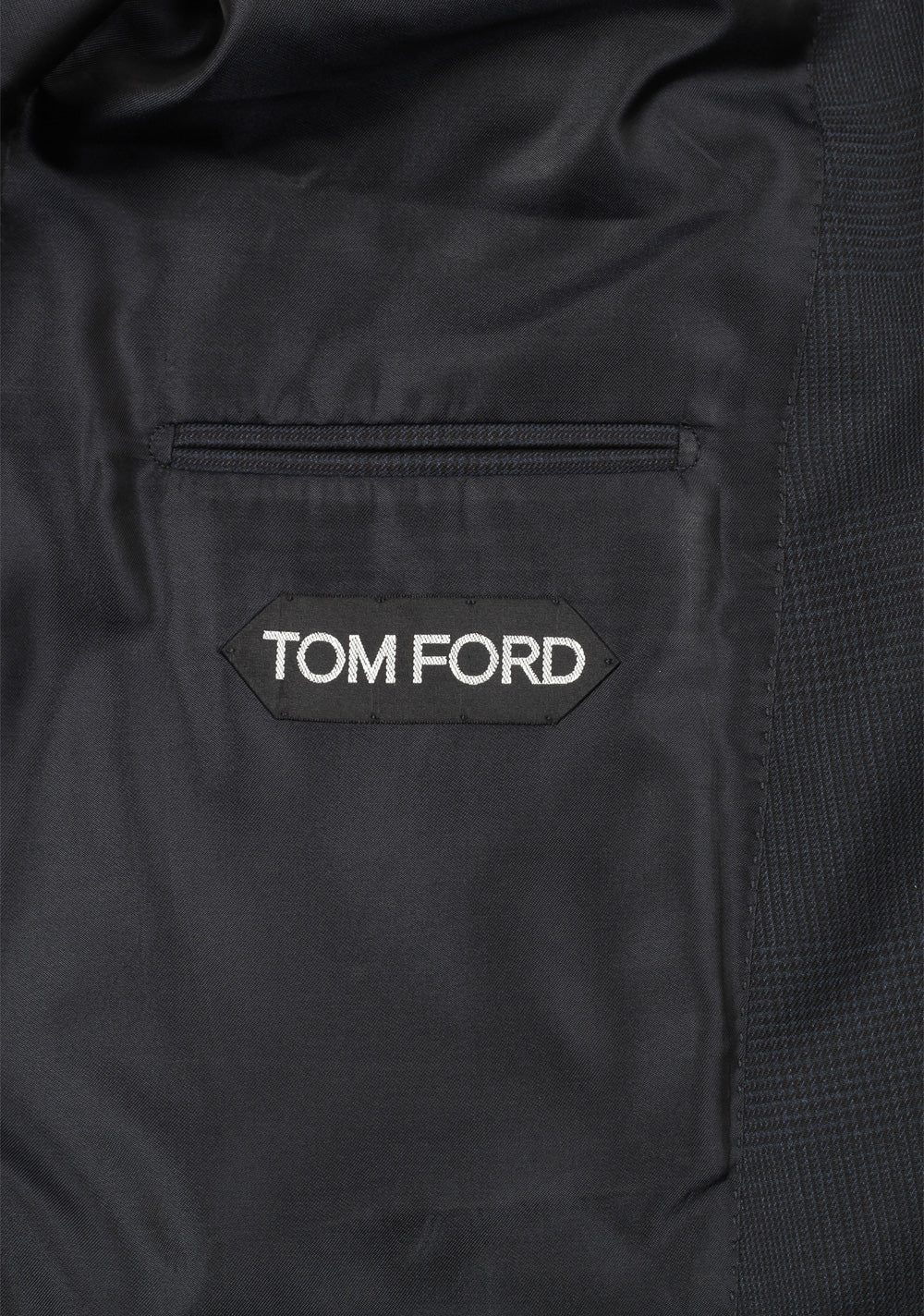 TOM FORD Shelton Blue Checked Suit Size 54 / 44R U.S.