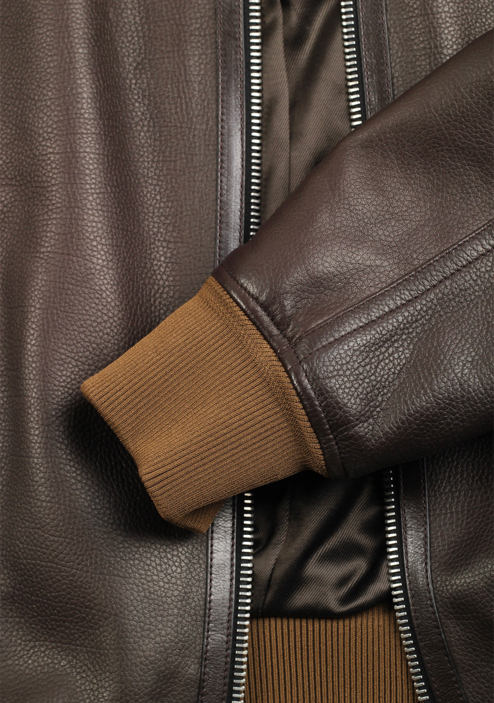 TOM FORD Brown Leather Coat Jacket