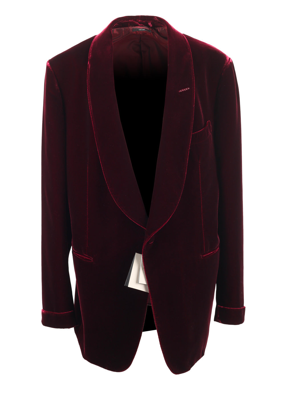 TOM FORD Shelton Velvet Red Sport Coat Tuxedo Dinner Jacket Size Size 62L / 52L U.S.