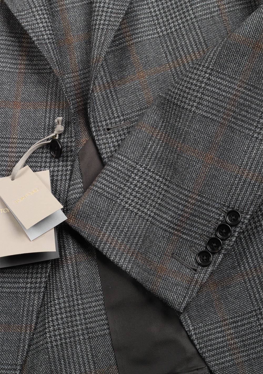 TOM FORD O'Connor Gray Checked Sport Coat Size 50 / 40R U.S.
