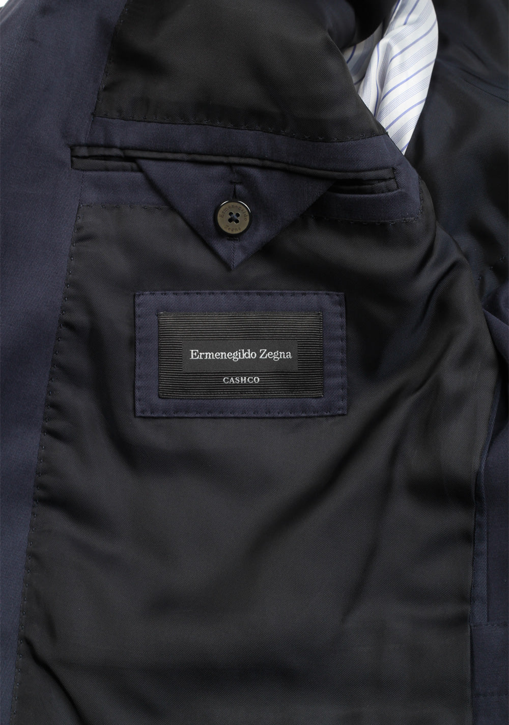 ZEGNA Milano Easy Cashco Blue Suit Size 56 / 46R U.S.