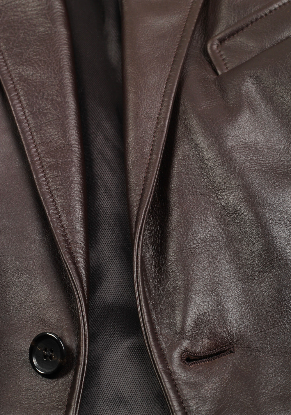 TOM FORD Brown Leather Jacket Blazer Coat Size 48 / 38R U.S.