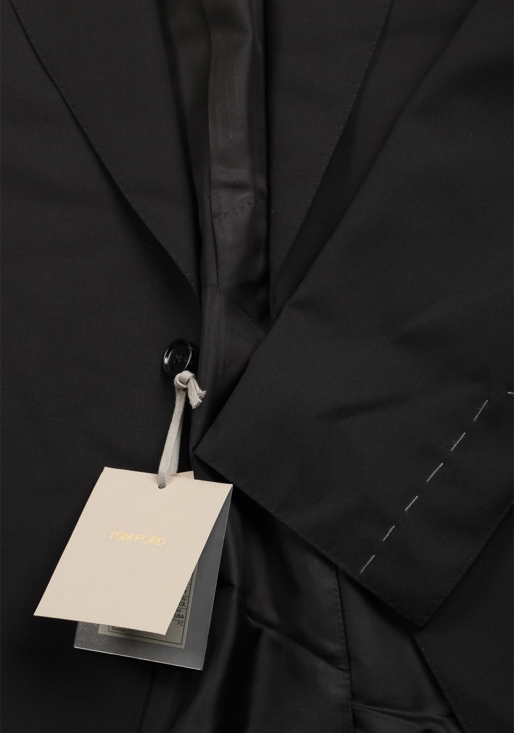 TOM FORD Shelton Black Suit Size 52 / 42R U.S.